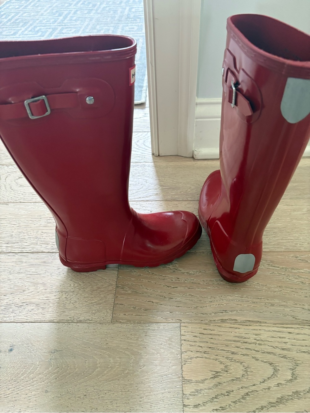 Hunter Red Gloss Tall Rain Boots - Picture 3 of 3